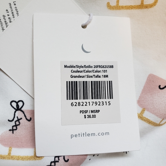 NWT PETIT LEM FIRSTS PJ SET SIZE 18M - Picture 5 of 5